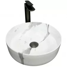 Умывальник накладной VBI Prato 360x360 круглый, мрамор (VBI-011404)