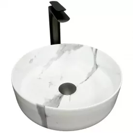 Умывальник накладной VBI Prato 360x360 круглый, мрамор (VBI-011404)