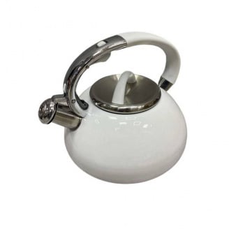 Чайник із нержавіючої сталі зі свистком білий 3 л Empire EM-7709