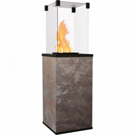 Газовый обогреватель Kratki Patio Mini 8,2 кВт сталь, уличный, бронза (керамогранитовая отделка)