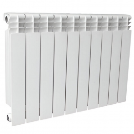 Биметаллический радиатор Palermo Duothermo 500/96 боковое подключение, белый (10 секций в сборе)