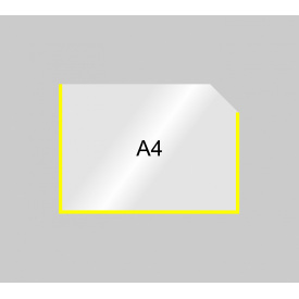 Кишеня пластикова Vivay А4 горизонтальна жовтий кант