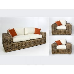 Комплект плетених меблів Бабл Cruzo диван та 2 крісла з ротангу Запоріжжя