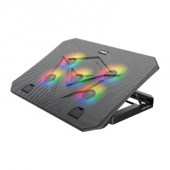 Підставка кулер для ноутбука MeeTion CoolingPad CP3030 з RGB підсвіткою Black Київ