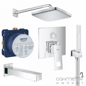 Душевая система скрытого монтажа с изливом Grohe Eurocube Tempesta Cube 250 UA26417SC2 хром