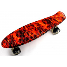 Пенни борд светящиеся колёса Penny Fire 57х15 см Черно-красный