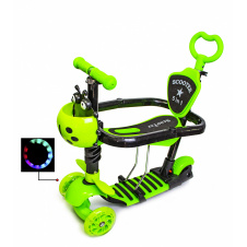Самокат Scale Sports Scooter "Божья коровка" 5in1. Green (многофункциональный, с бортиком)
