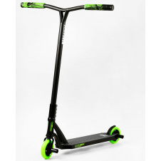 Самокат трюковый Best Scooter FEAR SCS система пеги алюминиевый диск и дека колёса PU 100 кг Black and green (112902)