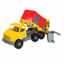 Автомобиль Tigres City Truck Мусоровоз 47x15x20 см Желто-красный (118945)