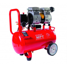 Компрессор бесшумный MPT PROFI OIL FREE 24 л 800 Вт 1450 об/мин 7 атм Red (MAC80243S)