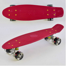 Скейт Пенни борд Best Board со светящимися PU колёсами Red (74194)