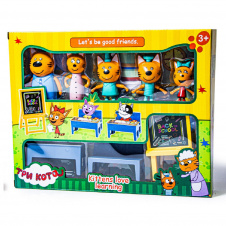 Фигурки Yufeng Три кота - Снова в школу 5 шт Multicolor (1823943557)