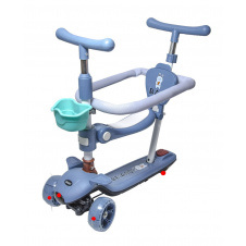 Самокат No Brand Baq 5 в 1 PU колеса Blue (1709337547)