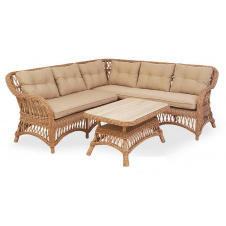 Комплект плетених меблів Pradex Беатріче кутовий диван з журнальним столиком