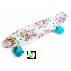 Пенни борд со светящимися колесами Penny Flowers (PR07L) Королёво