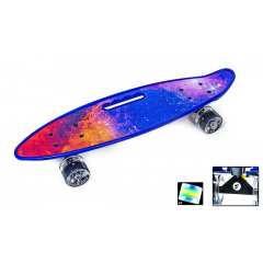 Пенни борд с ручкой Scale Sports "Space" 57 х 16 см (cветящиеся колеса) 87993766 Одеса