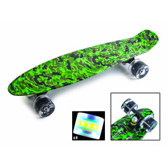 Пенни борд светящиеся колёса Penny Military 57х15 см 80 кг Green Львов