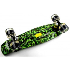 Пенни борд светящиеся колёса Penny Military 57х15 см 80 кг Green Львов