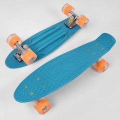 Скейт Пенни борд Best Board со светящимися PU колёсами Blue (99979) Київ