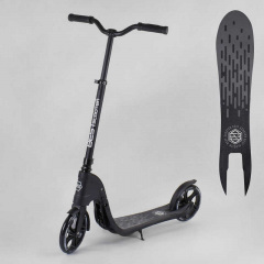 Самокат двухколесный Best Scooter c PU колесами, широким велосипедным рулем, новым зажимом руля Black (98440) Київ