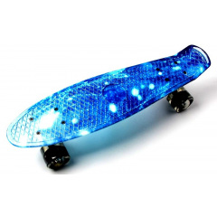 Пенни борд светящиеся колёса Penny Spice 57х15 см Blue Доманівка