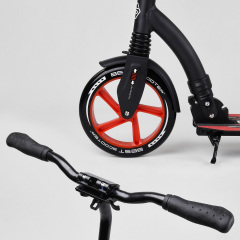 Самокат двухколесный Best Scooter с PU колесами Black/Red (100068) Переяслав-Хмельницький