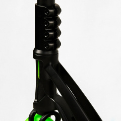 Самокат трюковый Best Scooter FEAR SCS система пеги алюминиевый диск и дека колёса PU 100 кг Black and green (112902) Дніпро