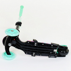 Самокат Best Scooter PU светящиеся колеса 5 в 1 Flowers 54 х 14 см Разноцветный (84219) Кам'янка-Дніпровська