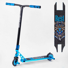 Самокат трюковый Best Scooter Spider HIC-система пеги алюминиевый диск и дека колёса PU 100 кг Blue (108372) Буча