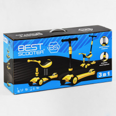 Самокат-велобег трехколесный Best Scooter, колеса PU со светом 3 в 1 70 кг Dark blue (105408) Чернігів