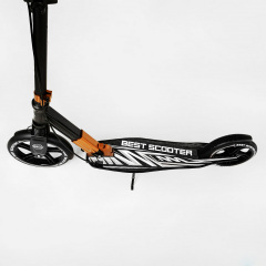 Двухколесный складной самокат Best Scooter 100 кг Black and white (113217) Гуляйполе