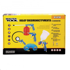 Набор пневмопистолетов для покраски MASTERTOOL ВПЛБ, подкачивание, продувка, нефтевание со шлангом (81-8738) Бердянск