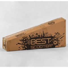 Самокат MAXI "Best Scooter" 4 колеса PU, СВЕТ, трубка руля алюминиевая Black/Red (102019) Гуляйполе