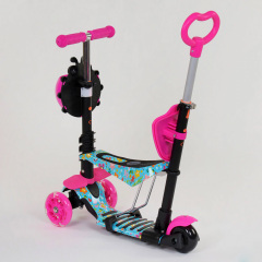 Самокат 5в1 Best Scooter (PU колеса с подсветкой) Абстракция Multicolor (84217) Херсон