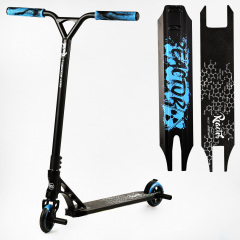 Самокат трюковый пеги алюминиевый диск и дека колёса Best Scooter Reactor HIC-система PU Black and blue (112770) Дніпро