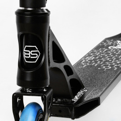 Самокат трюковый пеги алюминиевый диск и дека колёса Best Scooter Reactor HIC-система PU Black and blue (112770) Дніпро
