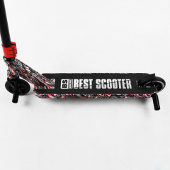 Самокат трюковый Best Scooter HIC-система пеги алюминиевый диск и дека принт Skull biker 100 кг Разноцветный (105678) Житомир