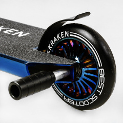 Самокат трюковый алюминиевый диск и дека Best Scooter Kraken HIC-система пеги 100 кг Black and blue (112909) Чернигов