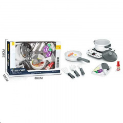 Игровой набор Kitchen Плита с посудой 13 элементов Multicolor (125619) Петрове