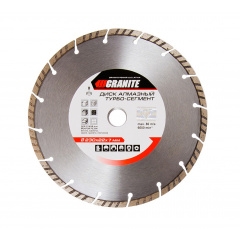 Диск алмазный GRANITE SEGMENTED TURBO 230х2,8 мм 22-24% 6600 об/мин (9-01-230) Днепр