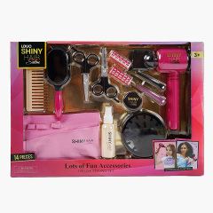 Игровой набор парикмахера Yufeng Shiny Hair Salon 14 аксессуаров Разноцветный (158141) Вінниця