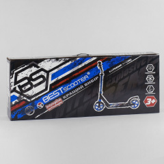 Самокат алюминиевый Best Scooter с PU колесами, 2 аммортизаторами Black/Red (92087) Броди
