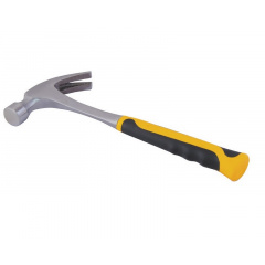 Молоток столярный цельнометаллический MASTERTOOL 600 г HRC 55 Yellow and Black (02-0703) Королево
