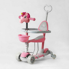 Самокат Best Scooter 5в1 PU колеса подсветка колес с бортиком Разноцветный 166617 Киев