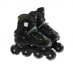 Детские ролики Banwei 15-L Inline Skates 39-42 24.5-27 см Черный (166611) Орехов