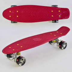 Скейт Пенни борд Best Board со светящимися PU колёсами Red (74194) Мукачево