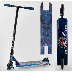 Самокат трюковый Best Scooter "SIMBIOTE" HIC-система, ПЕГИ, алюминиевый диск и дека Black/Blue (102310) Житомир