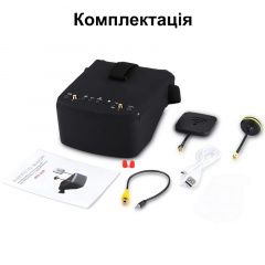 FPV очки - шлем для квадрокоптера и авиамоделей Eachine EV800D 5" 5.8 Ггц 2 антенны (100987) Каменка-Днепровская