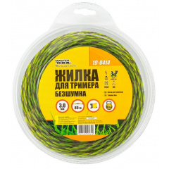 Леска для триммера бесшумная MASTERTOOL SPIRAL SQUARE 3.00 мм 89 м двухцветная (19-0414) Акимовка