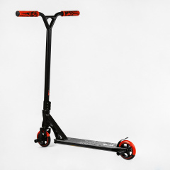 Самокат трюковый пеги алюминиевый диск и дека колёса Best Scooter Reactor HIC-система PU Black and red (112772) Новое